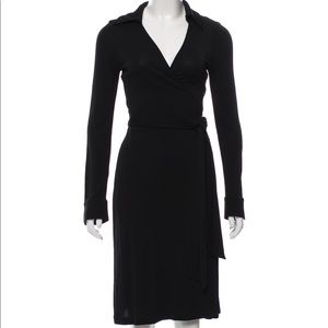 Black Diane Von Furstenberg Wrap Dress Sz 4
